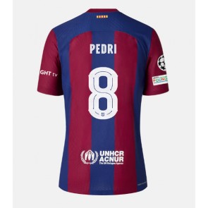 Barcelona Pedri Gonzalez #8 Replica Home Stadium Shirt 2023-24 Short Sleeve